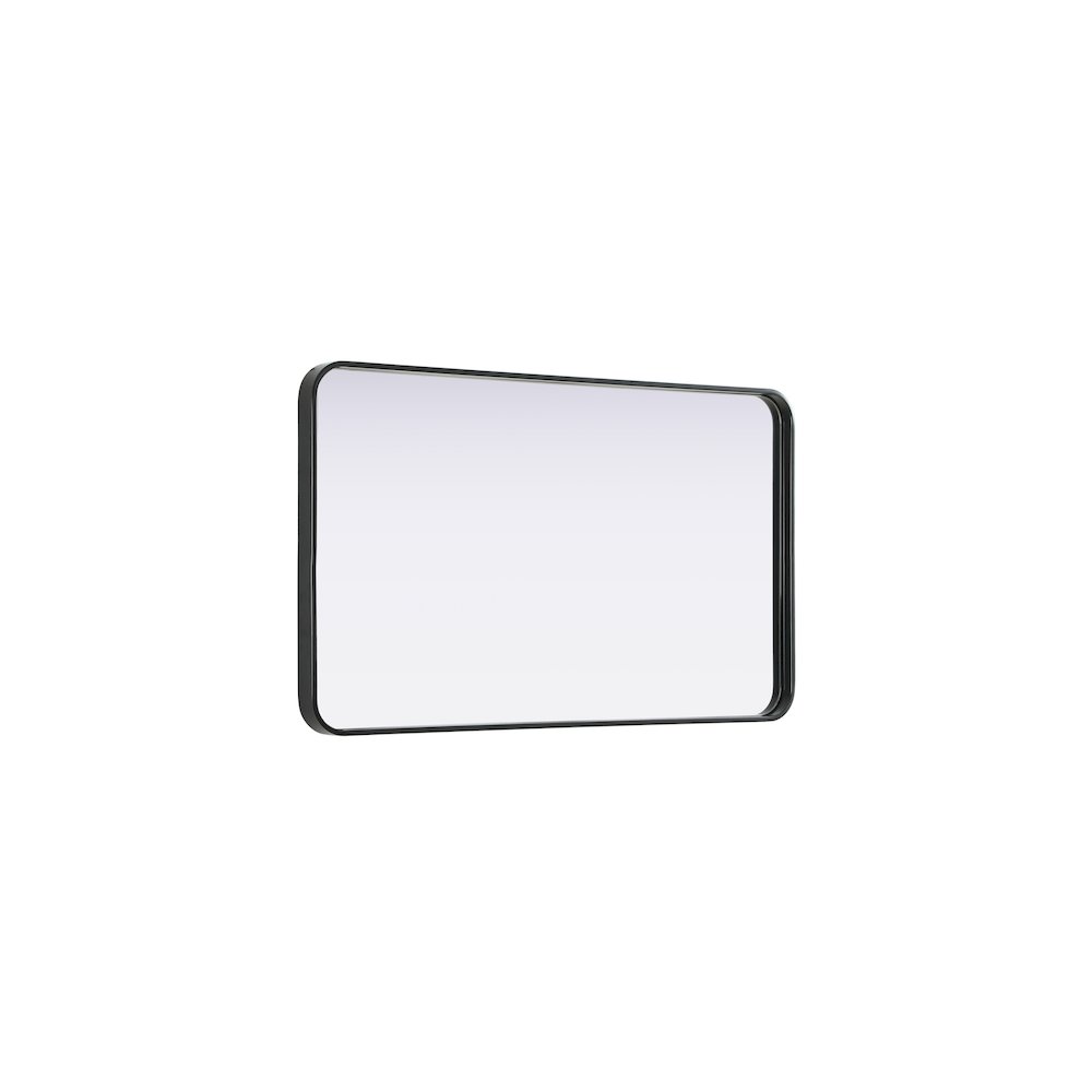 Contour Metal Rectangle Mirror 24x40 in Black