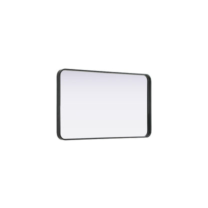 Contour Metal Rectangle Mirror 24x40 in Black