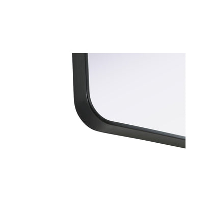 Contour Metal Rectangle Mirror 24x40 in Black
