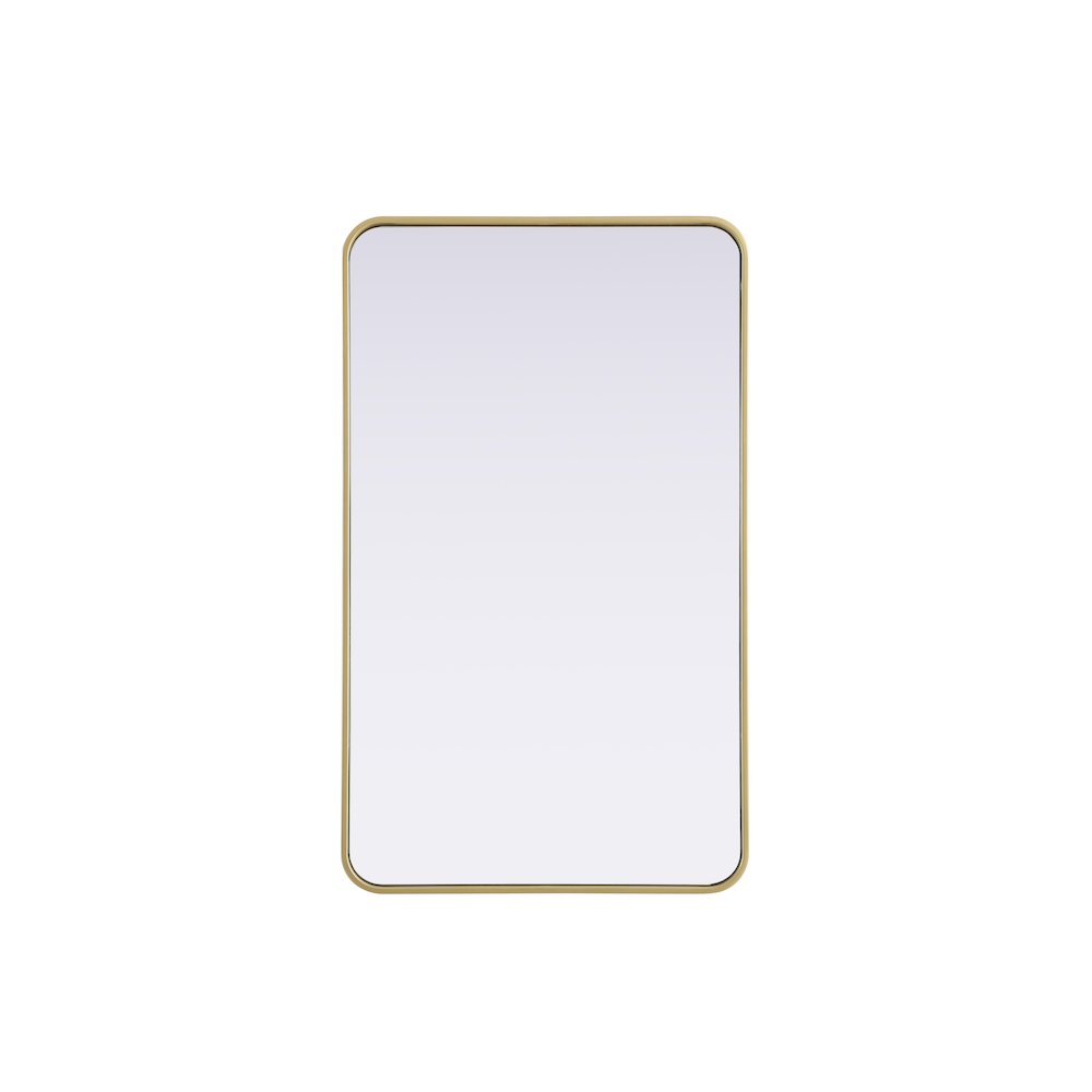 Contour Metal Rectangle Mirror 24x40 in Brass