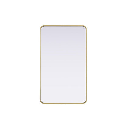 Contour Metal Rectangle Mirror 24x40 in Brass