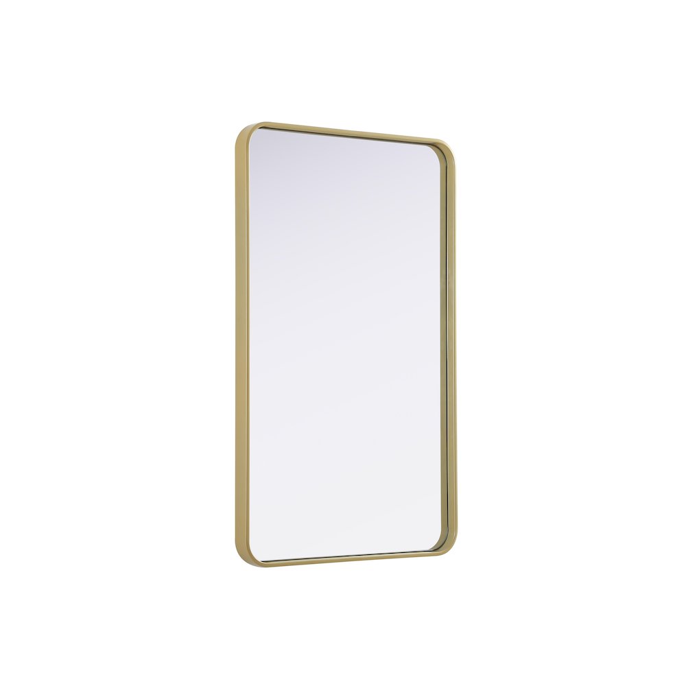 Contour Metal Rectangle Mirror 24x40 in Brass