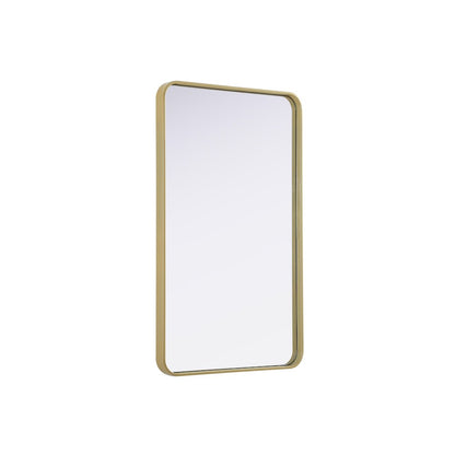 Contour Metal Rectangle Mirror 24x40 in Brass