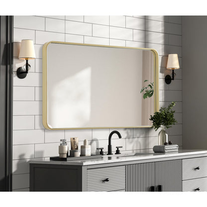 Contour Metal Rectangle Mirror 24x40 in Brass