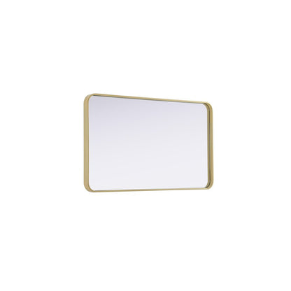 Contour Metal Rectangle Mirror 24x40 in Brass