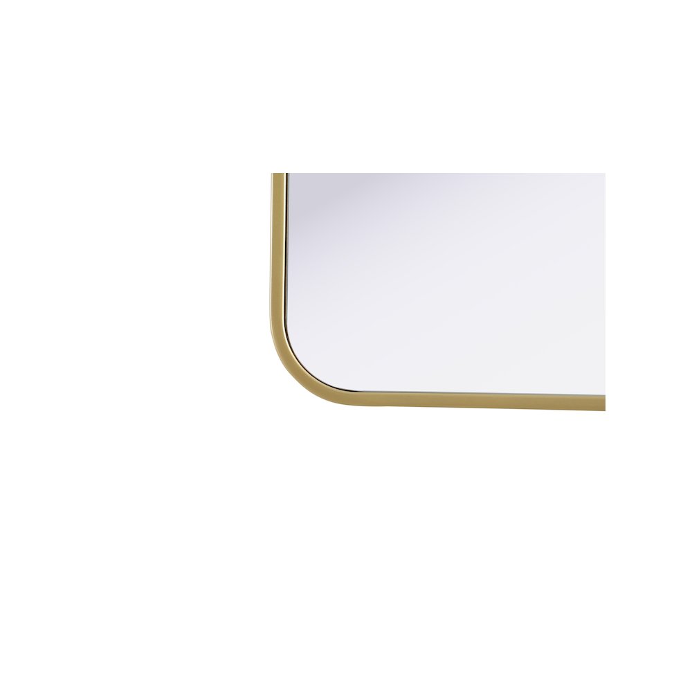 Contour Metal Rectangle Mirror 24x40 in Brass
