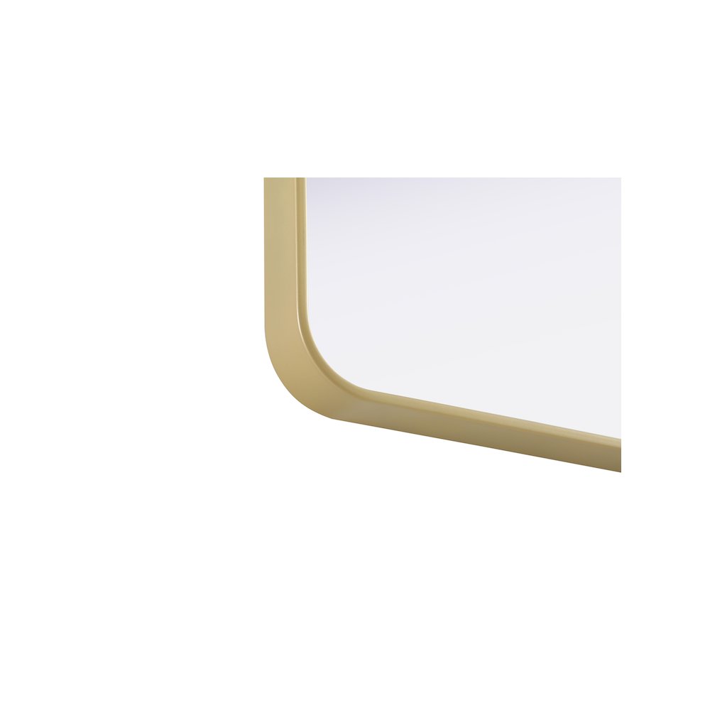 Contour Metal Rectangle Mirror 24x40 in Brass