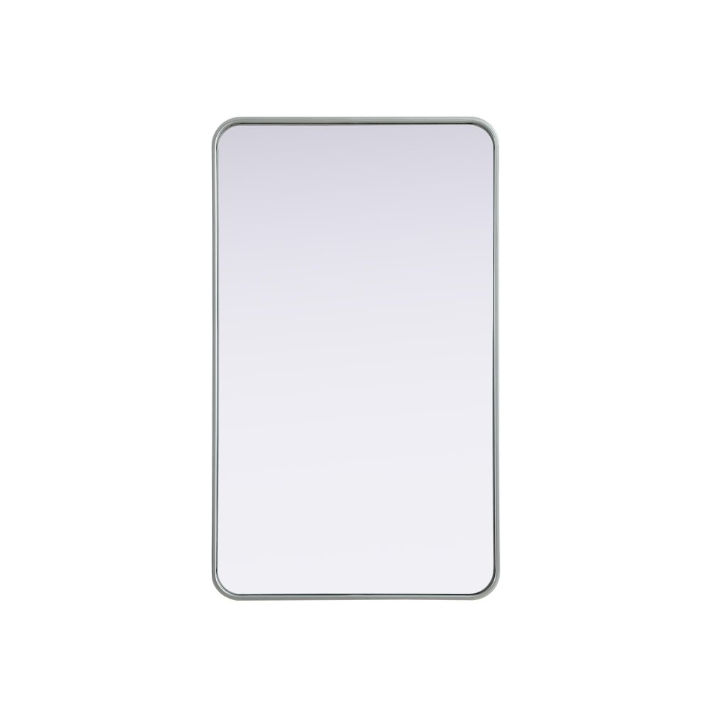 Contour Metal Rectangle Mirror 24x40 in Silver