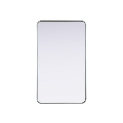Contour Metal Rectangle Mirror 24x40 in Silver