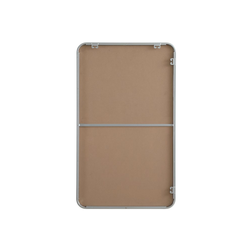 Contour Metal Rectangle Mirror 24x40 in Silver