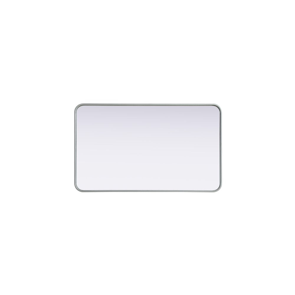 Contour Metal Rectangle Mirror 24x40 in Silver