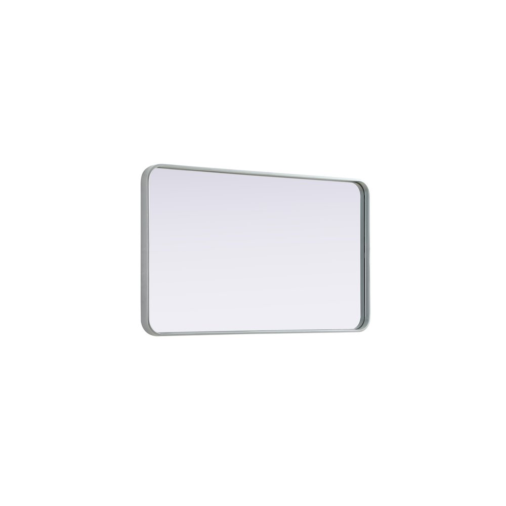 Contour Metal Rectangle Mirror 24x40 in Silver