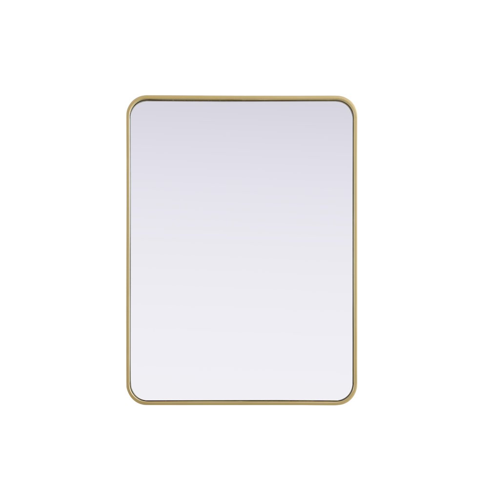 Contour Metal Rectangle Mirror 27x36 in Brass