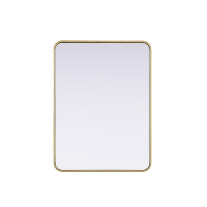Contour Metal Rectangle Mirror 27x36 in Brass