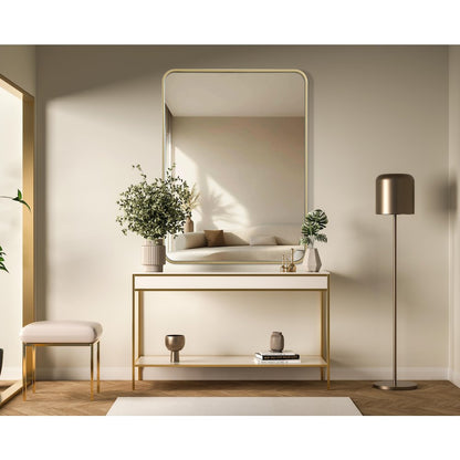 Contour Metal Rectangle Mirror 27x36 in Brass