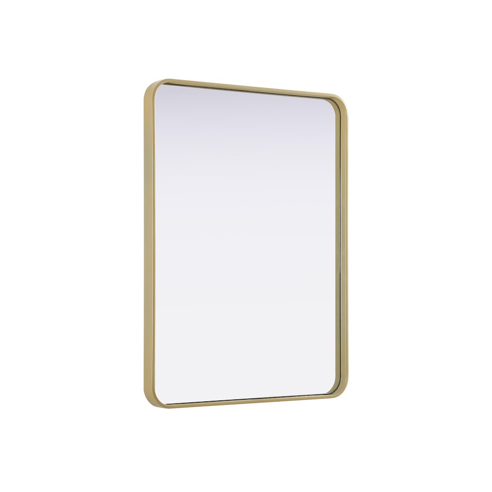 Contour Metal Rectangle Mirror 27x36 in Brass