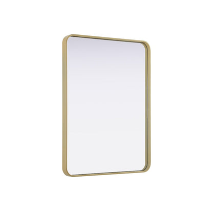 Contour Metal Rectangle Mirror 27x36 in Brass