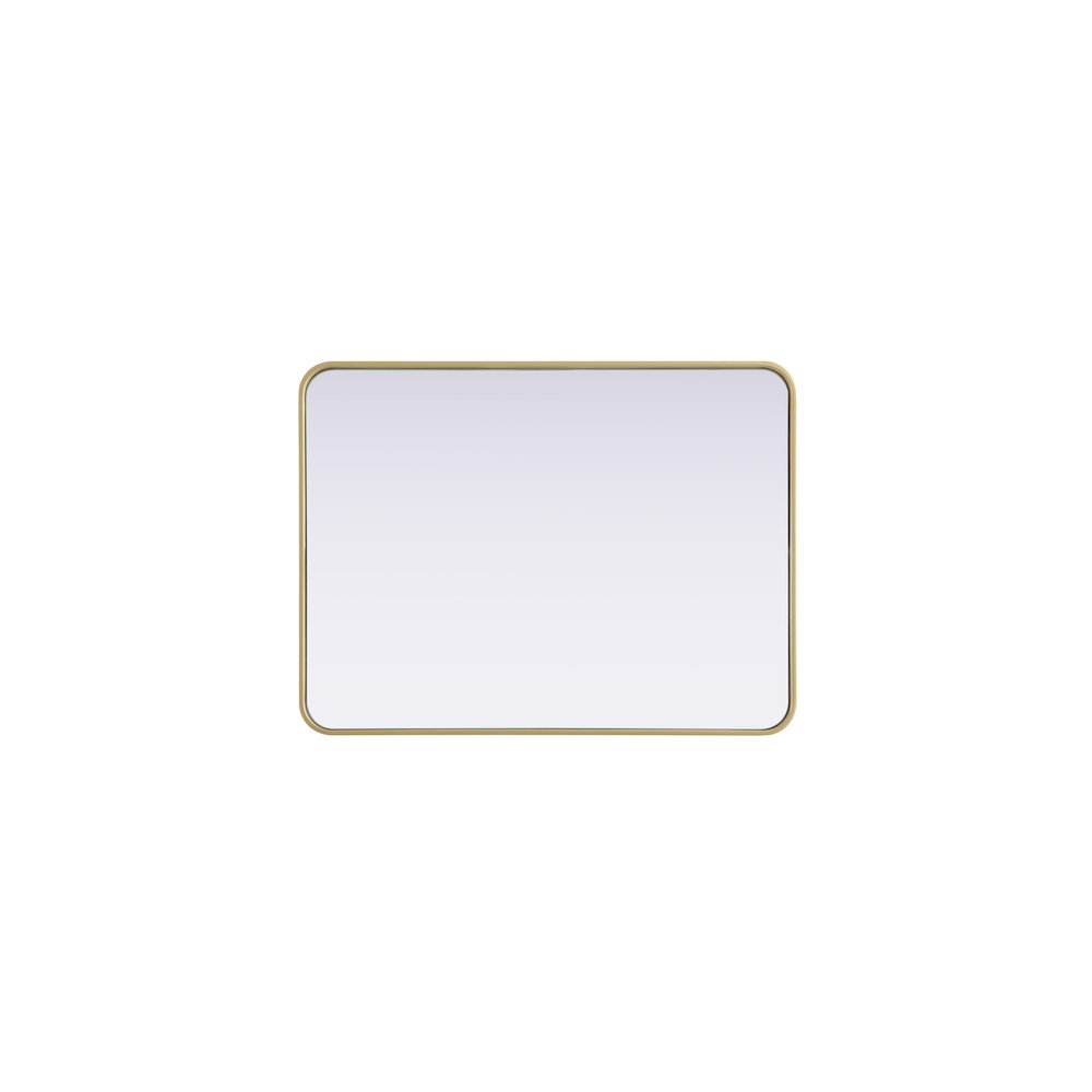 Contour Metal Rectangle Mirror 27x36 in Brass
