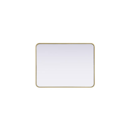 Contour Metal Rectangle Mirror 27x36 in Brass