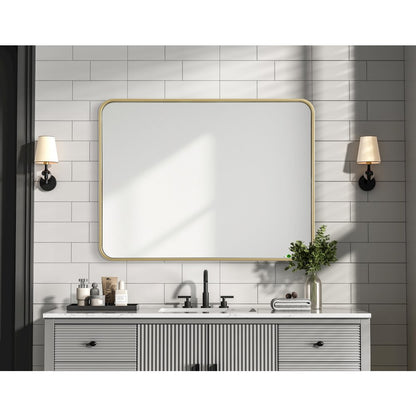 Contour Metal Rectangle Mirror 27x36 in Brass