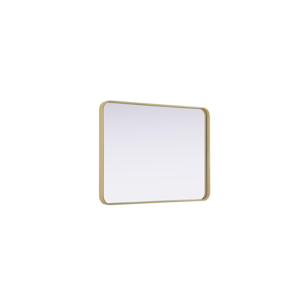 Contour Metal Rectangle Mirror 27x36 in Brass