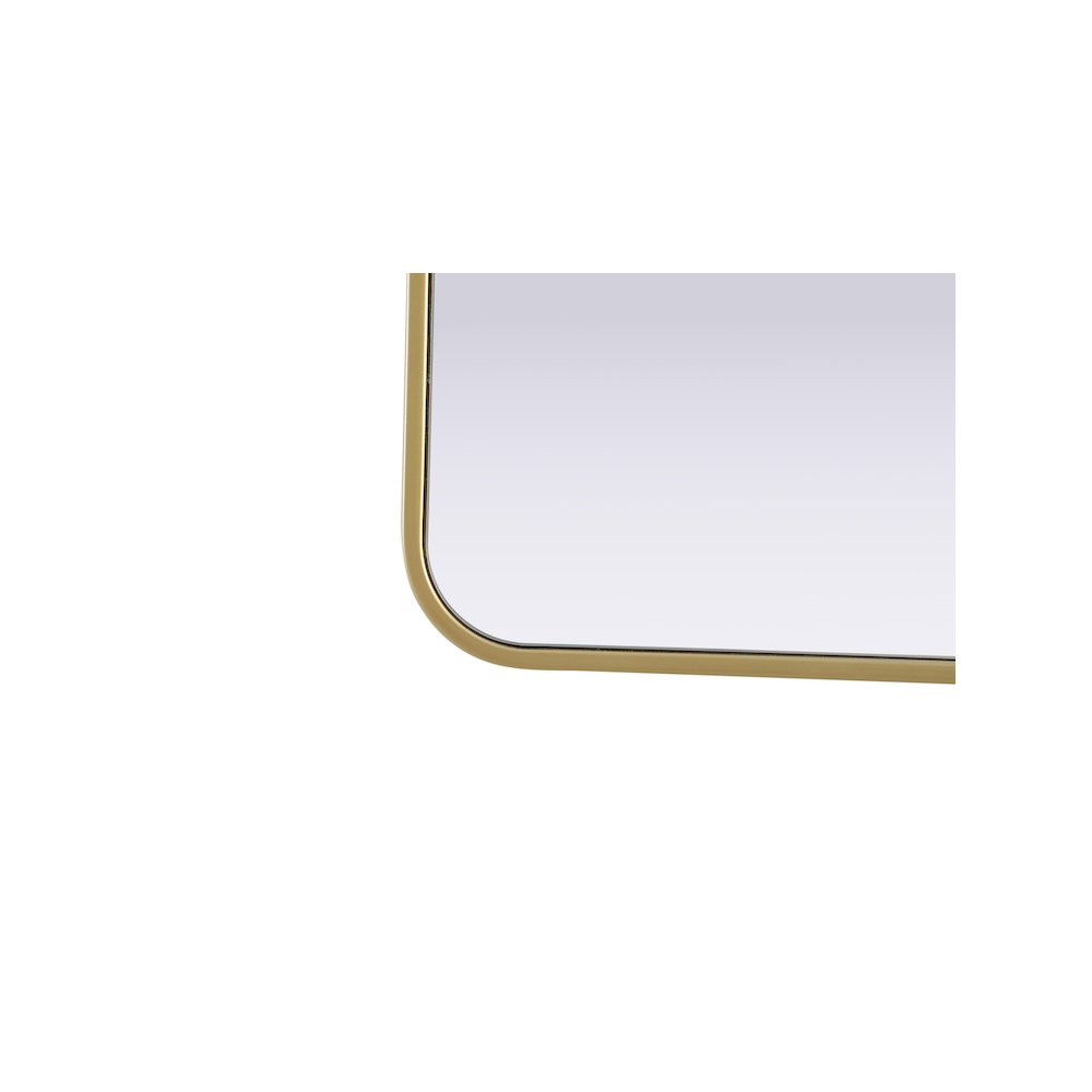 Contour Metal Rectangle Mirror 27x36 in Brass