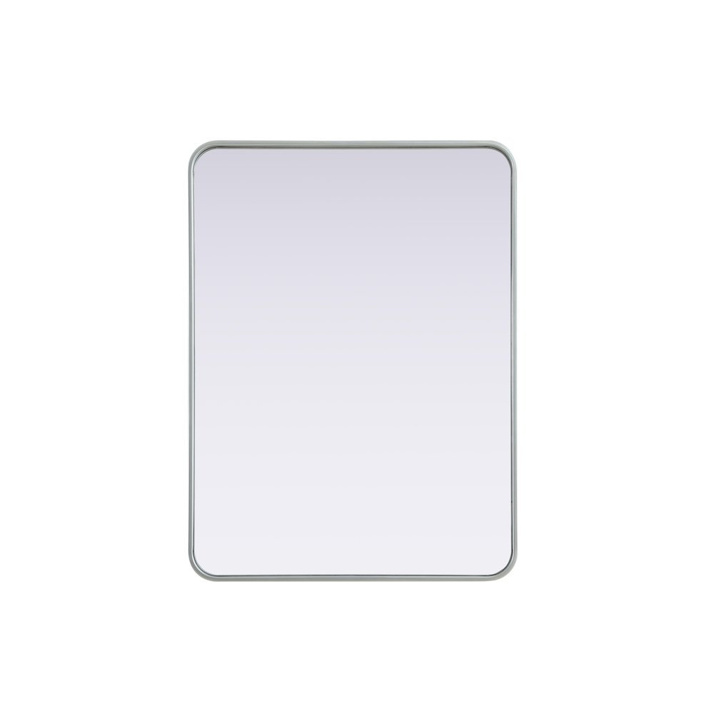 Contour Metal Rectangle Mirror 27x36 in Silver