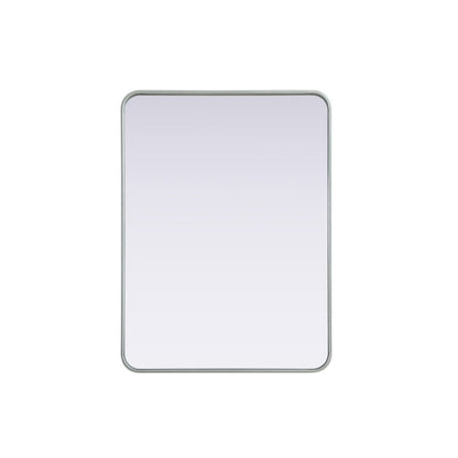 Contour Metal Rectangle Mirror 27x36 in Silver