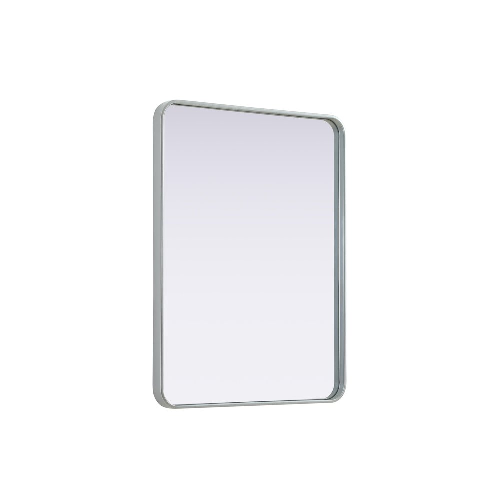 Contour Metal Rectangle Mirror 27x36 in Silver