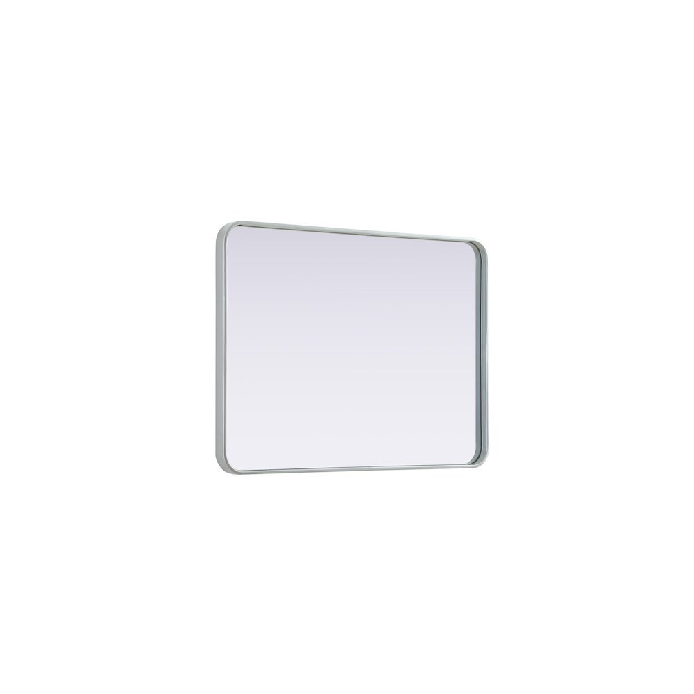 Contour Metal Rectangle Mirror 27x36 in Silver