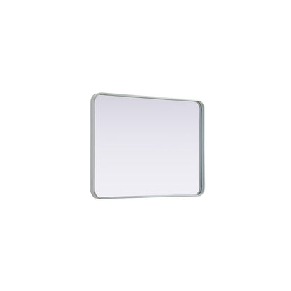 Contour Metal Rectangle Mirror 27x36 in Silver