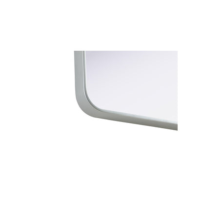 Contour Metal Rectangle Mirror 27x36 in Silver