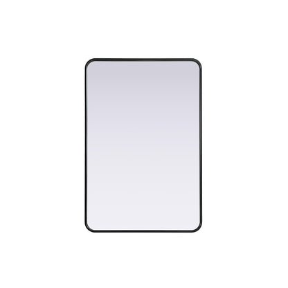 Contour Metal Rectangle Mirror 27x40 in Black