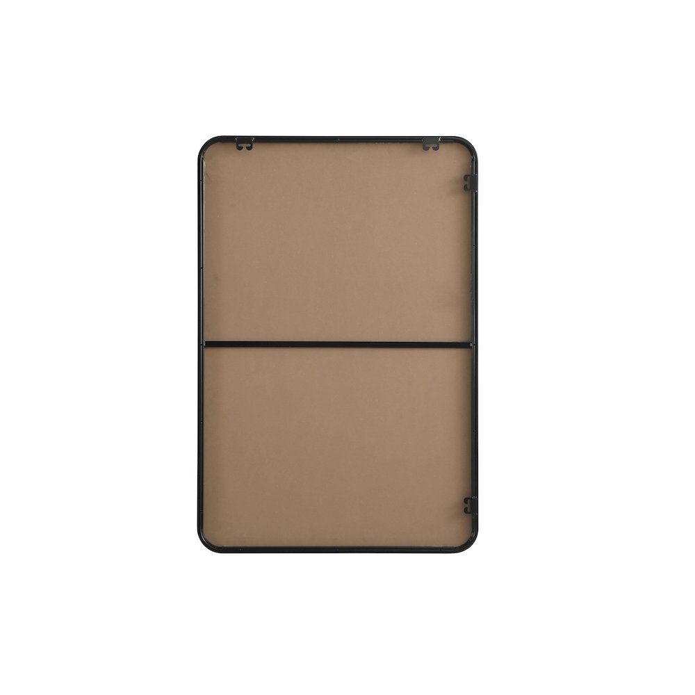 Contour Metal Rectangle Mirror 27x40 in Black