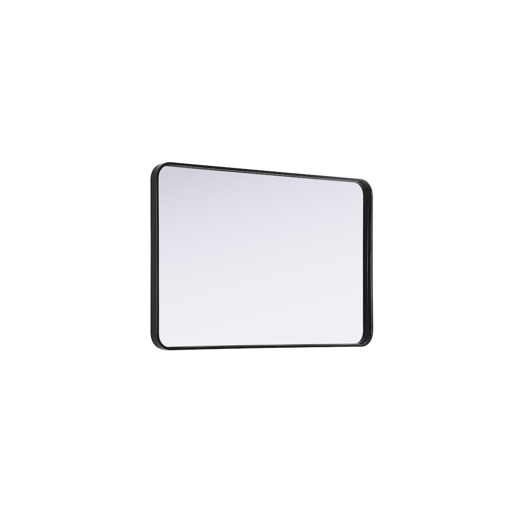 Contour Metal Rectangle Mirror 27x40 in Black
