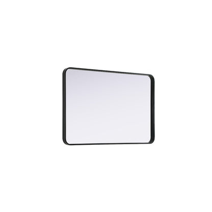 Contour Metal Rectangle Mirror 27x40 in Black