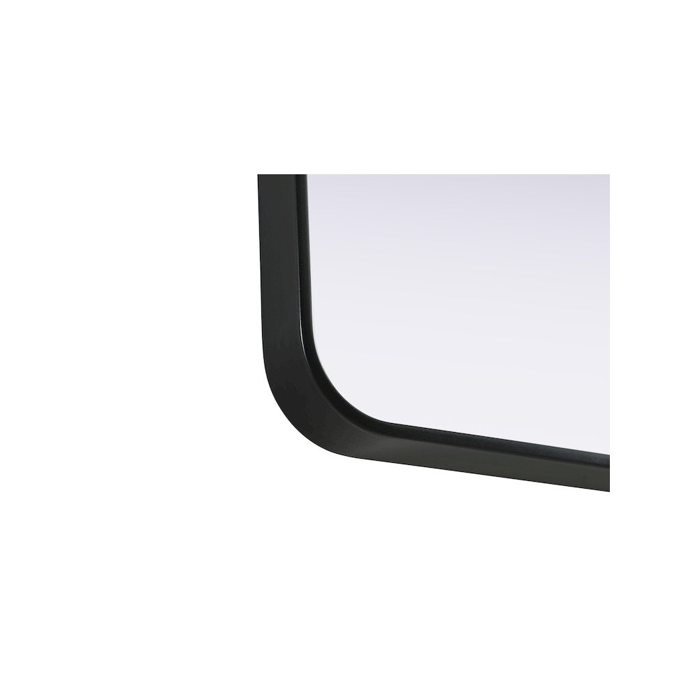 Contour Metal Rectangle Mirror 27x40 in Black
