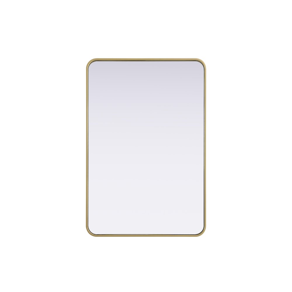 Contour Metal Rectangle Mirror 27x40 in Brass