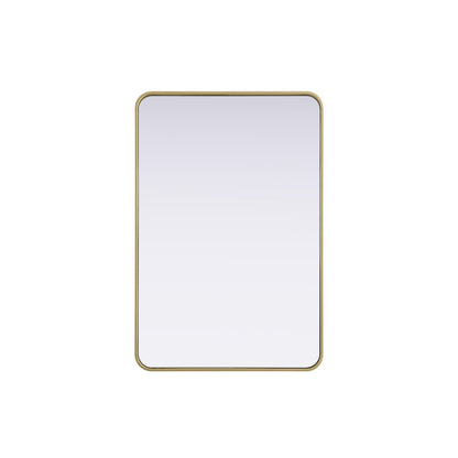 Contour Metal Rectangle Mirror 27x40 in Brass