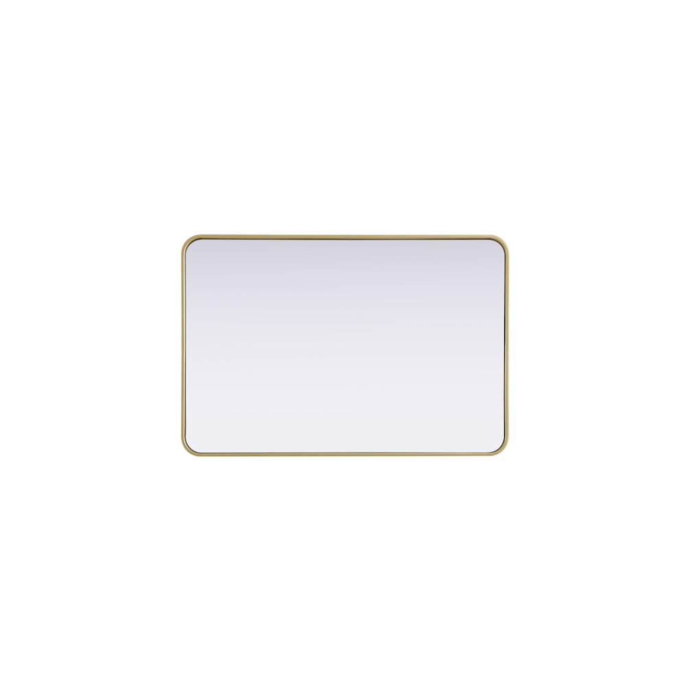 Contour Metal Rectangle Mirror 27x40 in Brass