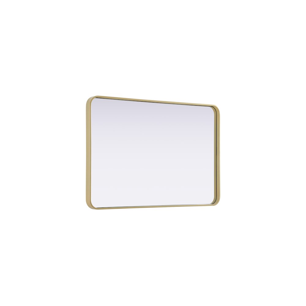 Contour Metal Rectangle Mirror 27x40 in Brass
