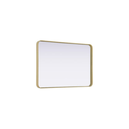 Contour Metal Rectangle Mirror 27x40 in Brass