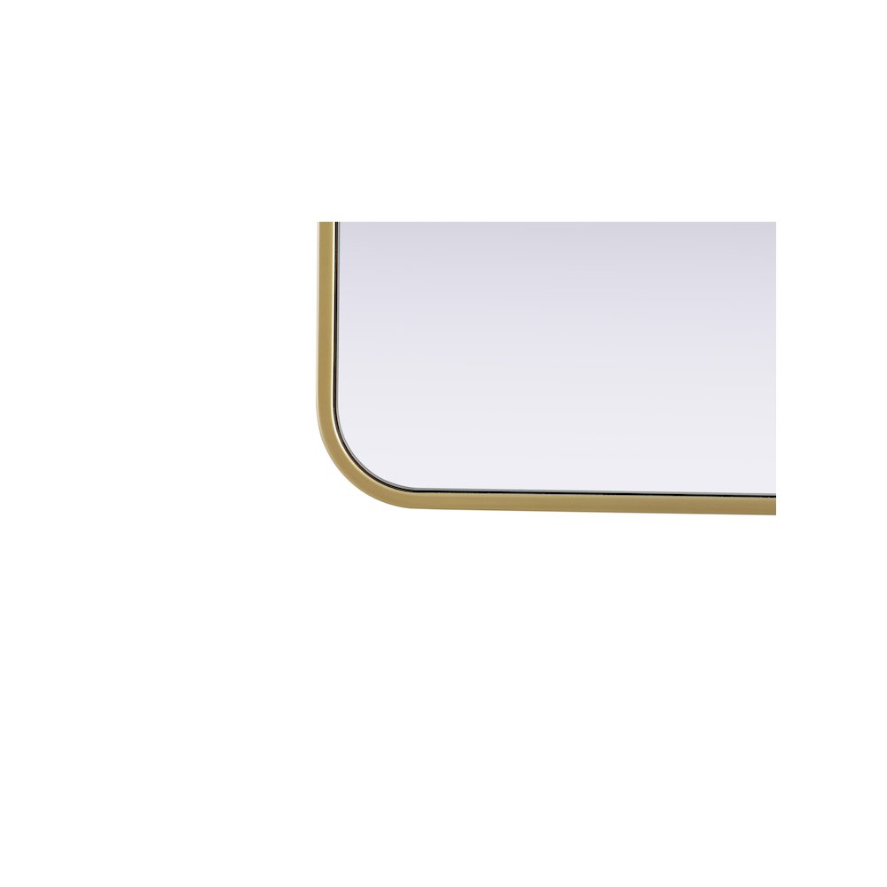 Contour Metal Rectangle Mirror 27x40 in Brass