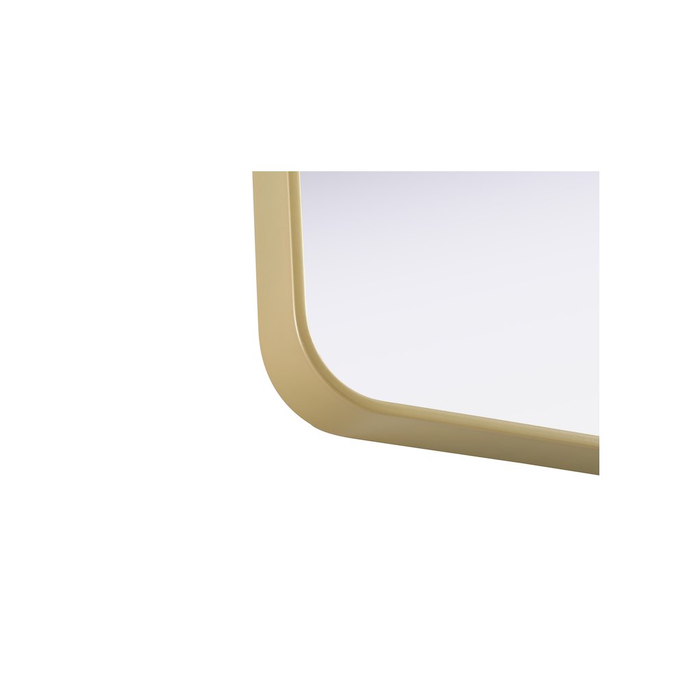 Contour Metal Rectangle Mirror 27x40 in Brass
