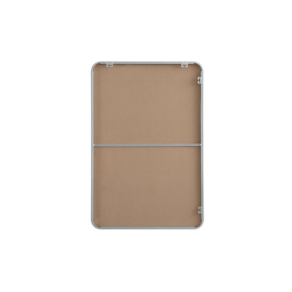 Contour Metal Rectangle Mirror 27x40 in Silver