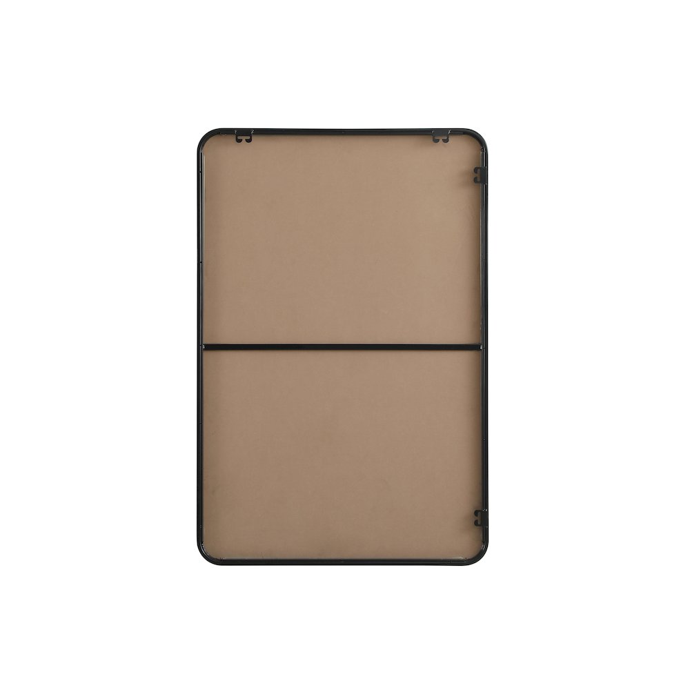 Contour Metal Rectangle Mirror 28x42 in Black
