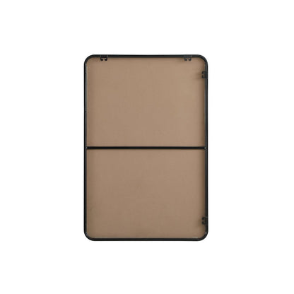 Contour Metal Rectangle Mirror 28x42 in Black