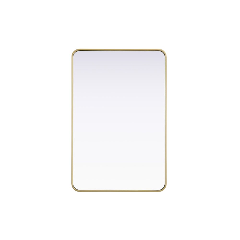 Contour Metal Rectangle Mirror 28x42 in Brass
