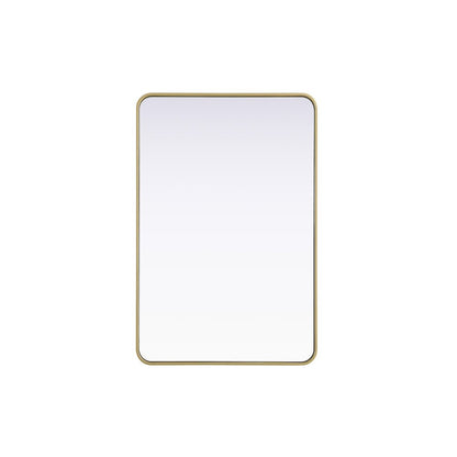 Contour Metal Rectangle Mirror 28x42 in Brass