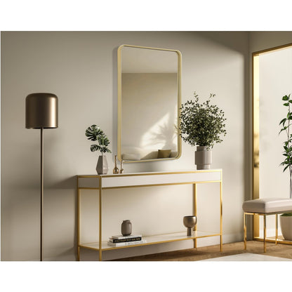 Contour Metal Rectangle Mirror 28x42 in Brass